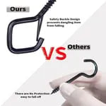 Windproof & Rust-Resistant🔧Safety Screw Durable Metal Ceiling Hook