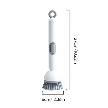 Kitchen long handled rotating pot brush