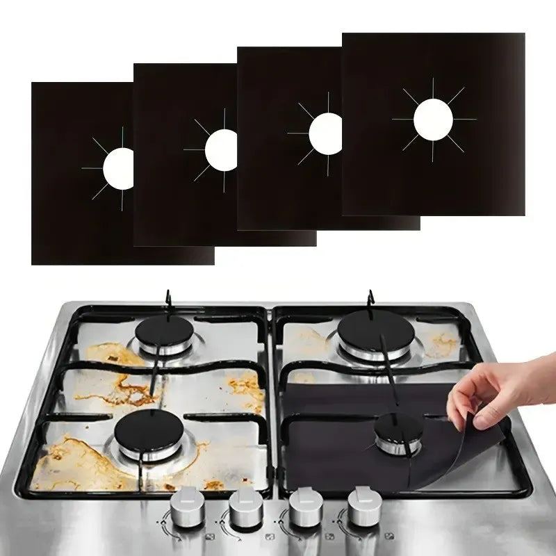 Reusable Gas Stove Burner Liners (Set of 4)