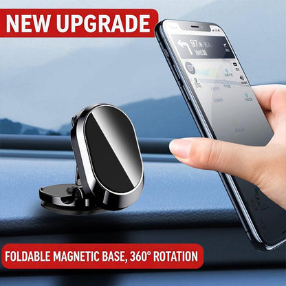 Phone Holder Strong magnet, 360° rotation & foldable metal. Safer driving – grab yours!