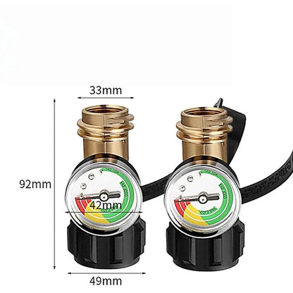 Universal Propane Tank Gauge for 5-40 Pound LP Tanks | Gas Level Indicator for Grill, Heater, RV Camper, QCC1/Type 1 Connection