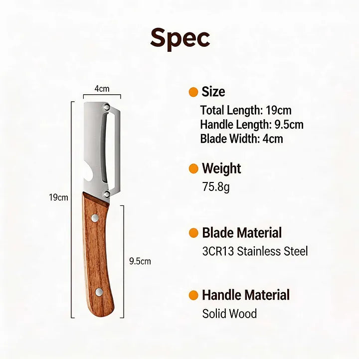 All-in-One Stainless Steel Peeler | Razor-Sharp Blade with Bottle Opener