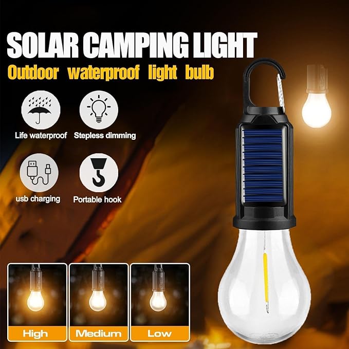 Solar Energy Vintage Hanging Camping Lantern