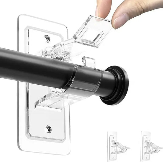 Heavy-Duty Self-Adhesive Rod Support Brackets