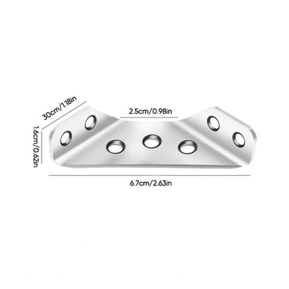 UNIVERSAL STAINLESS STEEL FURNITURE CORNER BRACES — Triangular Stability Reinforcement | Rust-Proof Structural Support & Easy Install