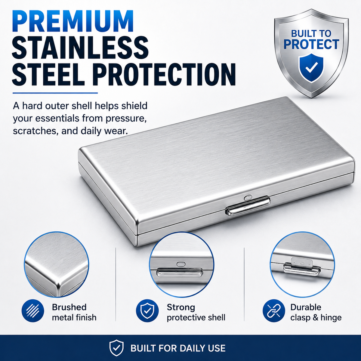 RFID Blocking Metal Card Holder