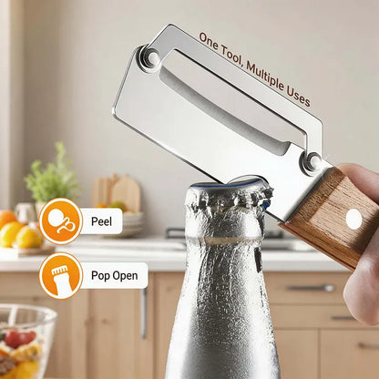 All-in-One Stainless Steel Peeler | Razor-Sharp Blade with Bottle Opener