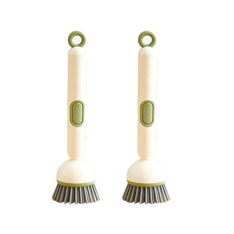 Kitchen long handled rotating pot brush