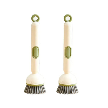 Kitchen long handled rotating pot brush
