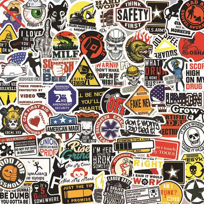 150Pcs Blue Collar Funny Stickers