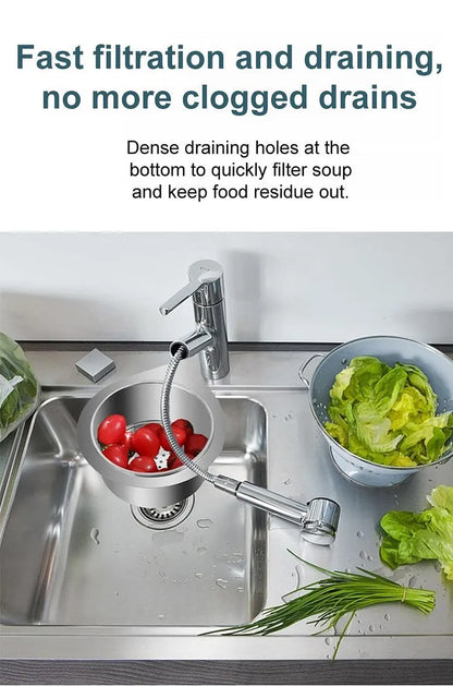 Swan-shaped stainless steel drip basket