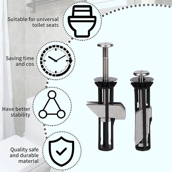 Heavy Duty Toilet Seat Fastener Bolt kit(A Set of 2 Pcs)