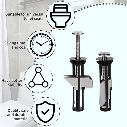 Heavy Duty Toilet Seat Fastener Bolt kit(A Set of 2 Pcs)