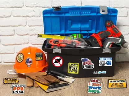 150Pcs Blue Collar Funny Stickers