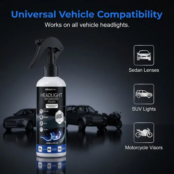 Headlamp Restoration Fluid with Crystalline Coating