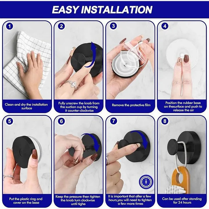 Twist Lock Shower Suction Hooks