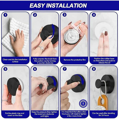 Twist Lock Shower Suction Hooks