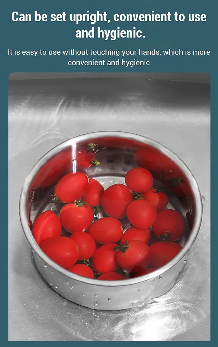 Swan-shaped stainless steel drip basket