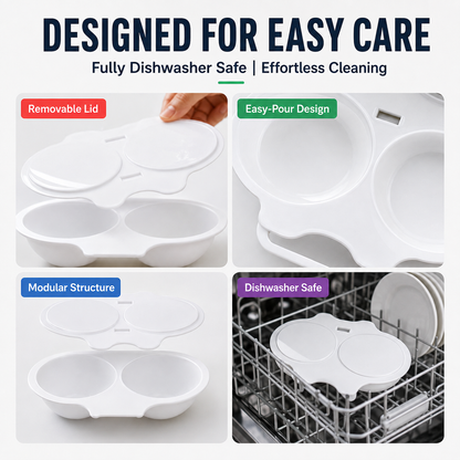 Microwave Egg Poacher with Lid & Handle