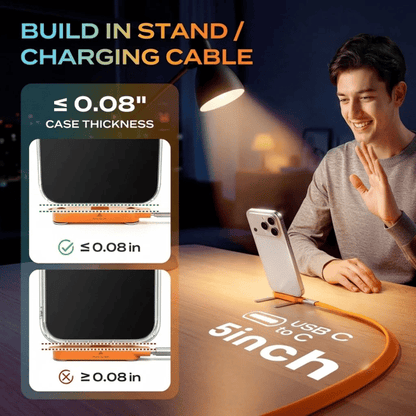 Fast-Charging Cable with Detatchable Stand