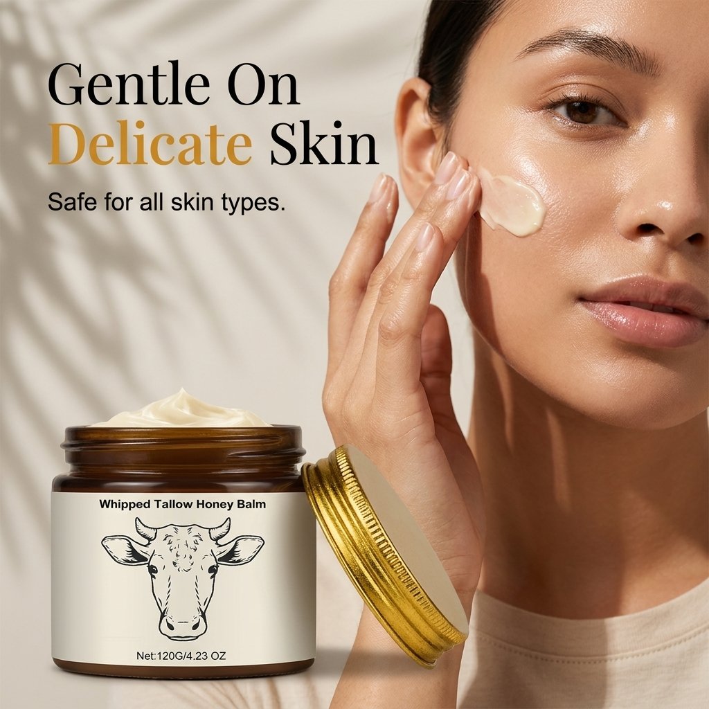 Organic Grass-Fed Tallow & Honey Whipped Balm