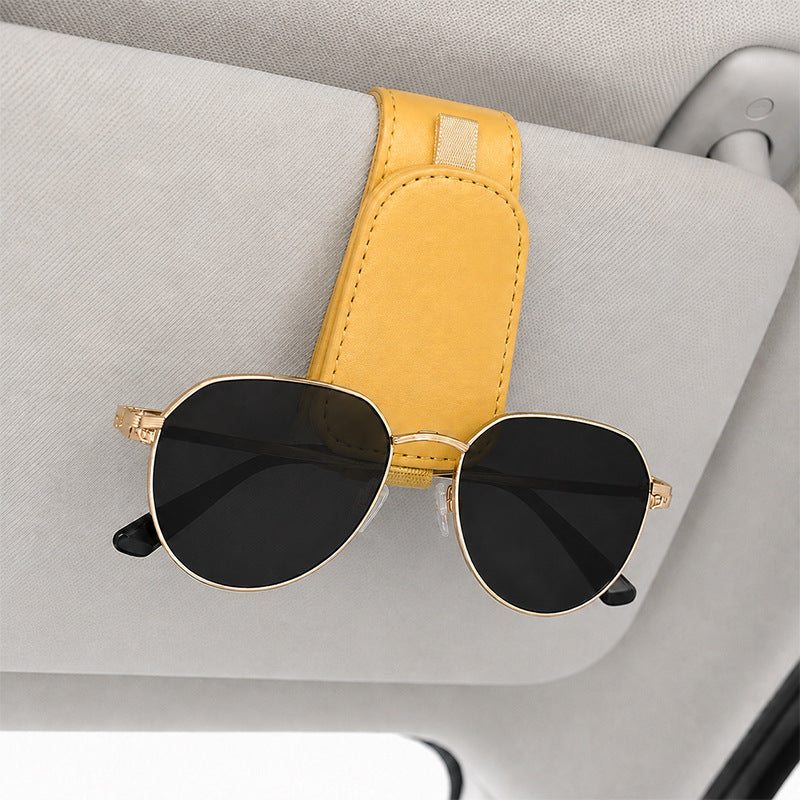 Car Sun‑Visor Magnetic Sunglasses‑Clip | 2‑in‑1 Holder For Sunglasses, Tickets & Cards