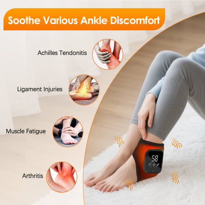 Cordless Ankle Heating Pad with Vibration Massage