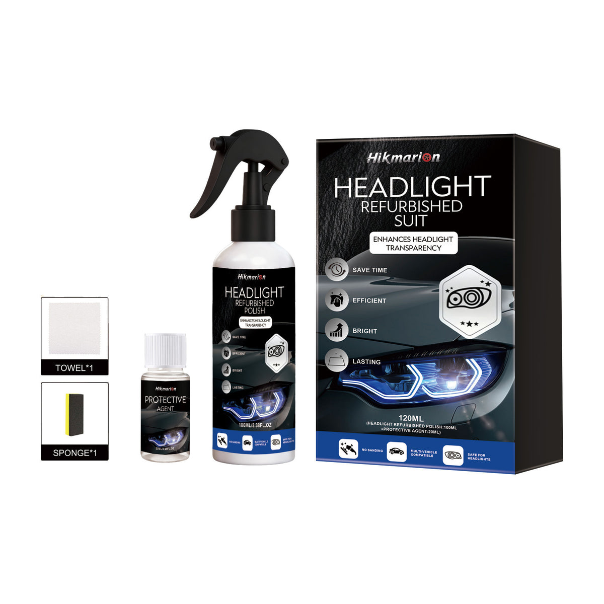 Headlamp Restoration Fluid with Crystalline Coating