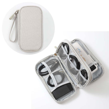 Travel Cable Organizer Pouch, Double Layers All-in-One Storage Bag for Cord