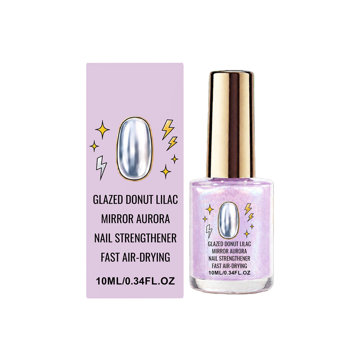 Lilac Glossy Mirror Nail Strengthener