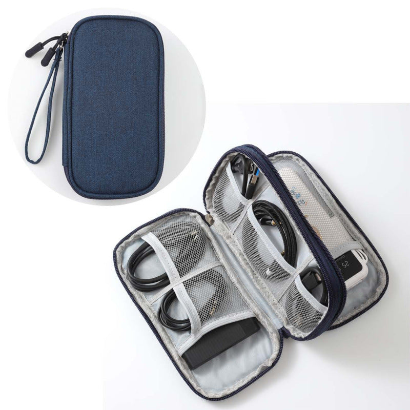 Travel Cable Organizer Pouch, Double Layers All-in-One Storage Bag for Cord