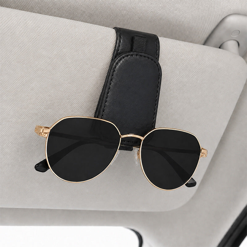 Car Sun‑Visor Magnetic Sunglasses‑Clip | 2‑in‑1 Holder For Sunglasses, Tickets & Cards
