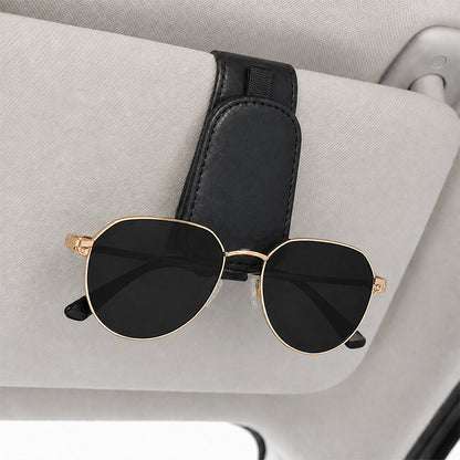 Car Sun‑Visor Magnetic Sunglasses‑Clip | 2‑in‑1 Holder For Sunglasses, Tickets & Cards