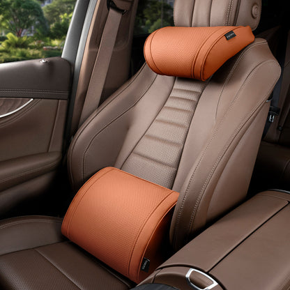 Ergonomic Headrest and Lumbar Support Set for Car Seats