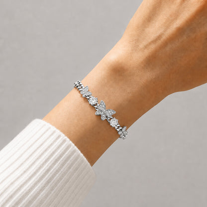Women's Gold-Tone Cubic Zirconia Chain Bracelet