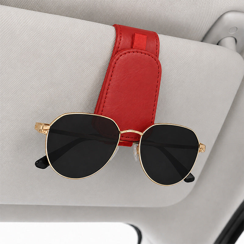 Car Sun‑Visor Magnetic Sunglasses‑Clip | 2‑in‑1 Holder For Sunglasses, Tickets & Cards