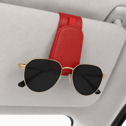 Car Sun‑Visor Magnetic Sunglasses‑Clip | 2‑in‑1 Holder For Sunglasses, Tickets & Cards