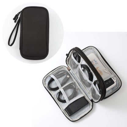 Travel Cable Organizer Pouch, Double Layers All-in-One Storage Bag for Cord