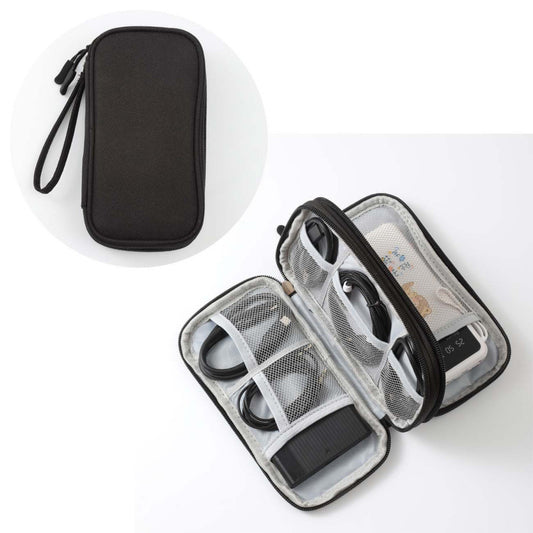 Travel Cable Organizer Pouch, Double Layers All-in-One Storage Bag for Cord