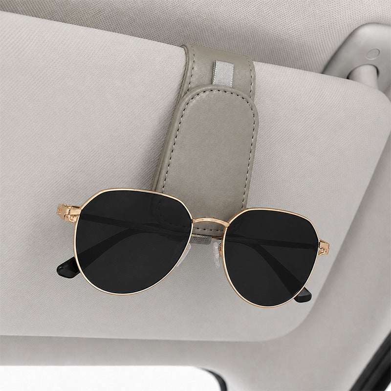 Car Sun‑Visor Magnetic Sunglasses‑Clip | 2‑in‑1 Holder For Sunglasses, Tickets & Cards