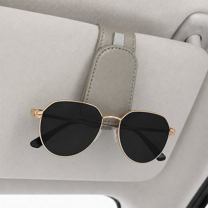 Car Sun‑Visor Magnetic Sunglasses‑Clip | 2‑in‑1 Holder For Sunglasses, Tickets & Cards