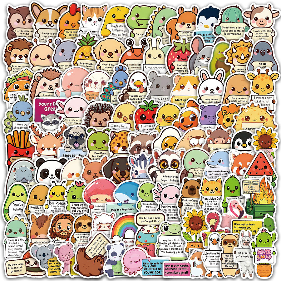 50 Pcs/1 Pack🤗 Positive Emotional Support Buddies Stickers – Inspirational, Waterproof & No Residue🎁 Uplifting Gifts for Kids, Teens, Coworkers & Yourself 😻