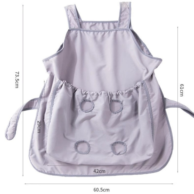 Anti-Scratch Grooming Apron – Hair Resistant Pet Cuddling Apron with Leg Holes