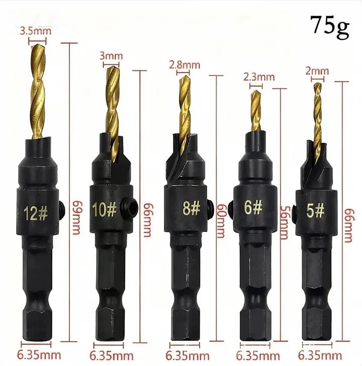 Premium HSS countersunk drill set