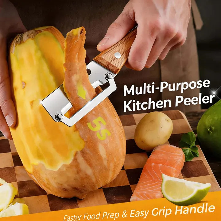 All-in-One Stainless Steel Peeler | Razor-Sharp Blade with Bottle Opener