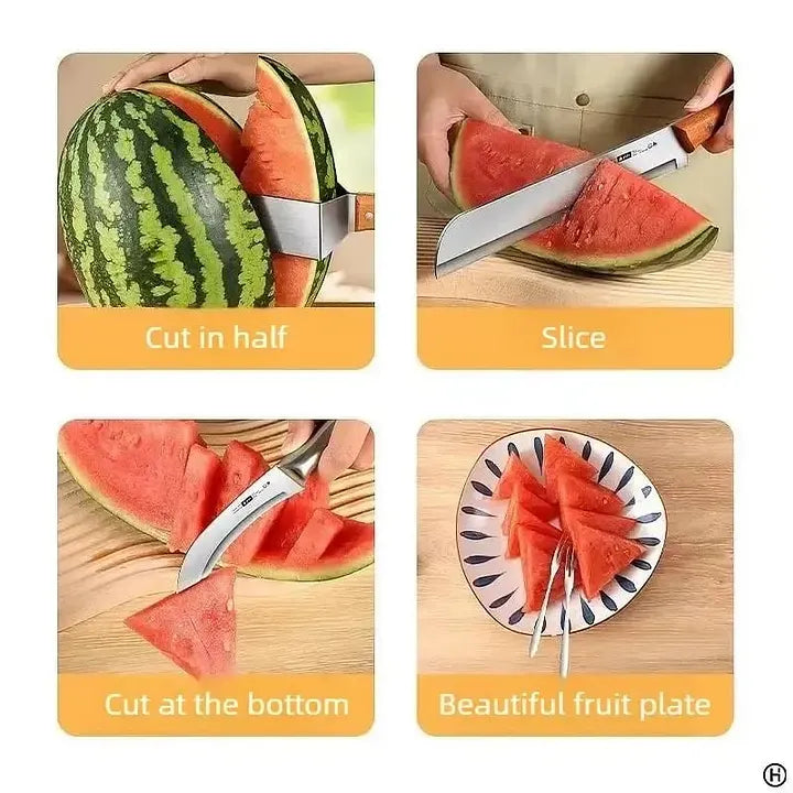 Stainless Steel Watermelon Slicer | Fast, Clean & Effortless Cutting