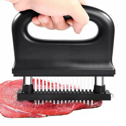 Meat Tenderizer with 48 Stainless Steel Blades – Tenderize in Seconds, Dishwasher-Safe & Safe Storage Cover Included!