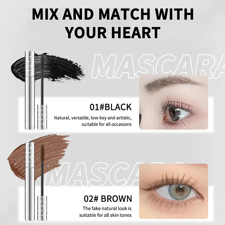 All-Day Beautiful Lashes, Smudge-Proof! Waterproof Fiber Mascara for Natural Volume (Buy 1 Get 1 FREE)