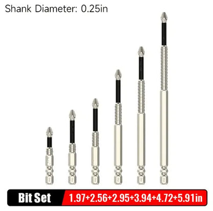 High-Magnetic Screwdriver Drill Bit Set
