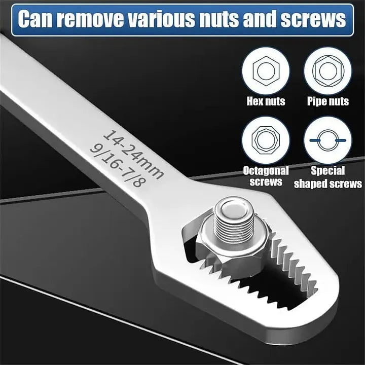 Double-Ended Torx Wrench, Universal Automotive Torx Wrench 8-24mm Self-Tightening